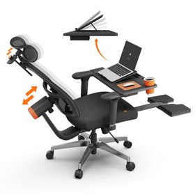 NEWTRAL MagicH-BPro Chaise ergonomique avec repose-pieds - Noir