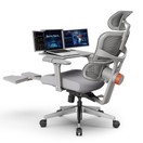 NEWTRAL NT002 Chaise ergonomique avec plateau de travail amovible support lombaire adaptatif accoudoirs réglables