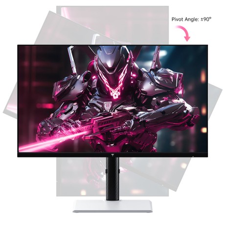 KTC H27E6 Moniteur de jeu 27 pouces, écran IPS rapide QHD 2560 x 1440, taux de rafraîchissement de 300 Hz, HDR 400, temps de réponse de 1 ms, FreeSync et G-Sync, 144 % sRGB, montable VESA, 2 x HDMI 2.1, 2 x DP 1.4, 1 x USB 2.0, 1 x écouteur