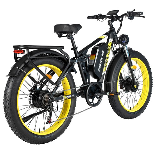 Vélo Électrique X1500 – Batterie 12,8 Ah – Moteur 1500W – 26 Pouces – JAUNE – NEUF