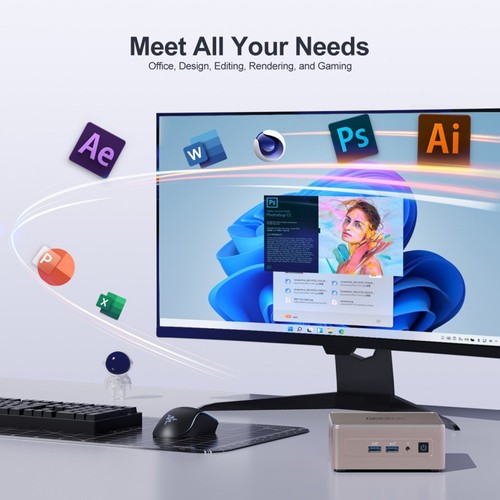 GEEKOM Mini PC A5 AMD Ryzen 7 - 1TB SSD Win11 Pro Kompakter Desktop