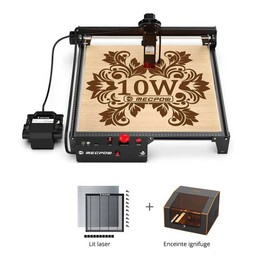 Mecpow X3 Pro 10W-os levegőrásegítéses lézergravírozó + FC1 ház + H44 lézerágy