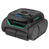 WYBOT C2 Akku Poolroboter 2025 - Kabellos & Akkubetrieben, Wand- & Wasserlinienreinigung, Dual-Filter, für Pools bis 200 m²,Kabellose Reinigung für Aufstell & Einbaupools - Schwarz/Grün