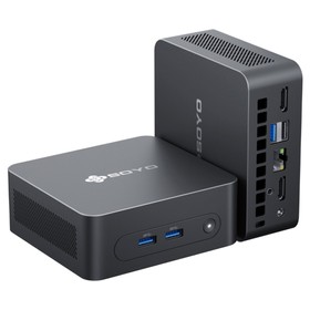SOYO M2 Plus2 Mini PC processeur Intel 12e génération Alder Lake N100 jusquà 34 GHz 16 Go DDR4 512 Go SATA M2 2280 SSD double écran 4K à 60 Hz HDMI WiFi 5 et Bluetooth 50 Mini ordinateur pour les entreprises léducation et le bureau