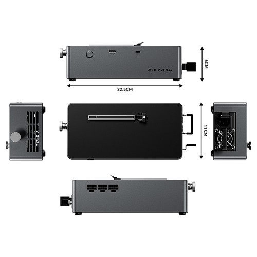 AOGSTAR AG02 OCuLink & USB4 eGPUドックドッキング AOOSTAR AG02 eGPU Dock with Oculink and USB4 Port EU Plug
