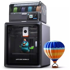 Anycubic Kobra S1 Combo 3D-Drucker lebendiger 8-Farben-Druck