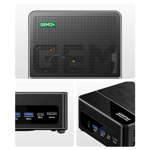 AOOSTAR GEM12+ Mini PC AMD Ryzen 7 Pro 8845HS 32GB+1TB EU Plug