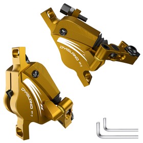 DYISLAND XT-7 Hydraulic Disc Brakes Calipers Yellow
