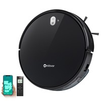 Neatsvor X520 robotski usisavač i krpa, usisavanje od 6000 Pa, baterija od 5200 mAh, Wi-Fi/APP kontrola, 3-u-1 čišćenje, inteligentna navigacija 3.0, HEPA filtracija i glasovna kontrola za tepihe i tvrde podove, crna