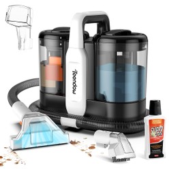 Teendow C5 Aspirateur laveur de tapis, moteur à brosse puissant de 450 W, faible bruit, grand réservoir d'eau de 1 500 ml, portable et compact, nettoyeur de taches, adapté au nettoyage des tapis, canapés, escaliers, animaux et voitures