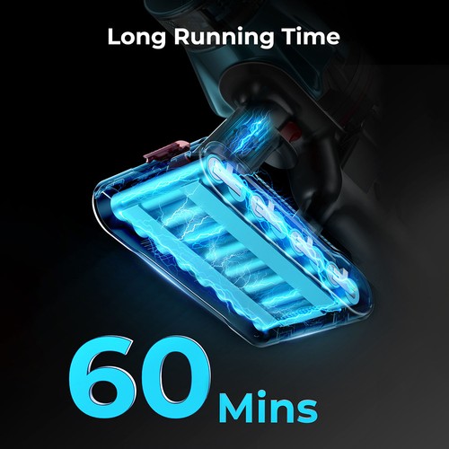 Laresar Ultra 7 Kabelloser Stabstaubsauger, 550 W/45 kPa starke Saugleistung, Touchscreen, bis zu 60 Minuten Laufzeit