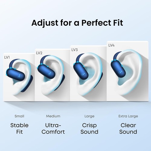 Anker Soundcore AeroFit 2 Adjustable Open-ear Wireless Earbuds White