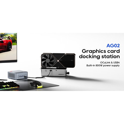 AOOSTAR AG02 eGPU Dock with Oculink and USB4 Port EU Plug