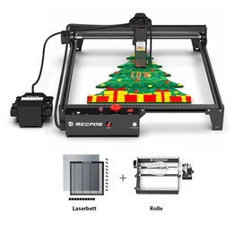 Mecpow X3 Pro 10W Lasergravierer mit Luftunterstützung + G3 Pro Rotationswalze + H44 Laserbett