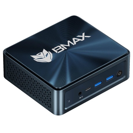 BMAX B9 Plus Mini PC, Intel Core i5-1235U 10 Cores Max 4.4GHz, 24GB LPDDR5 RAM 512GB SSD, DP+HDMI+Type-C 4K Triple Display, Support Dynamic HDR, WiFi 6 Bluetooth 5.2, 2*USB3.2, 2*USB2.0, 1*RJ45, 1*Headset Jack, Space Capsule Cooling System