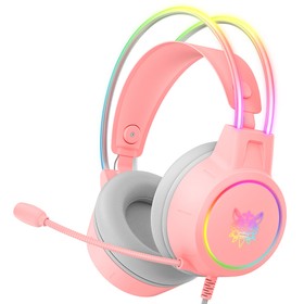ONIKUMA X15 Pro Wired Gaming Headphones Pink