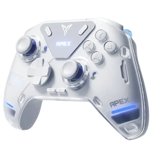 Flydigi APEX 4 Gaming Controller, Force Feedback Trigger, Force-adjustable Alloy Joystick, 1000Hz Polling Rate, LCD Display, Compatible with PC, NS, TV, Android & Laptop