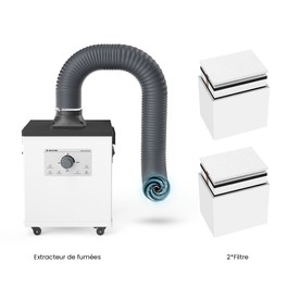 Mecpow P150 Purificateur de Fumée 150W avec Filtration à 3 Étages + 2 Filtres