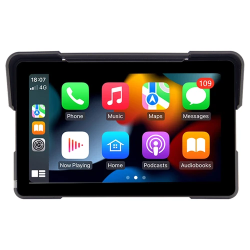 SJ5005 5inch Motorcycle Carplay, 2.5D IPS HD Screen (1024*600), IPX6 Waterproof, Built-in DVR Camera, GPS Tracking, Bluetooth 5.0, TF Card Playback