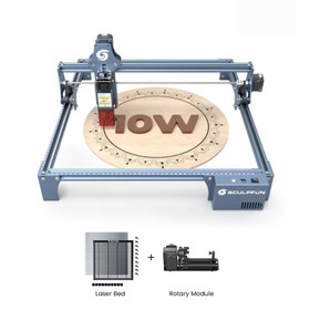 SCULPFUN S9 Pro 10W Laser Engraver Rotary Module Laser Bed