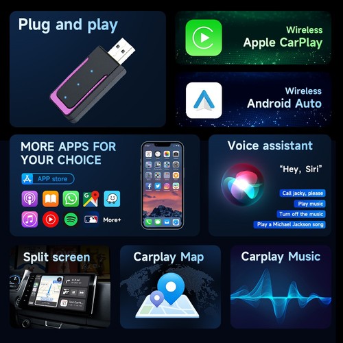 AB052E Trådlös Carplay-adapter