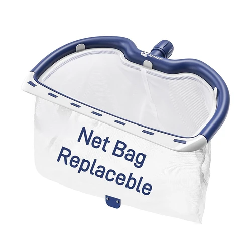 Ainkter 18 Pool Net Skimmer, Replaceable Heavy-Duty Mesh, Fast Debris Removal, for Above-Ground & In-Ground Pools