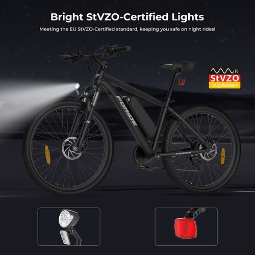 Foride Xtremer 2 - VTT électrique 250W, Batterie 561Wh, Freins Hydrauliques, Autonomie 120km, Roues 27.5 Ou 29