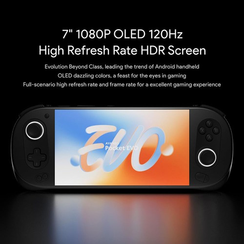 AYANEO Pocket EVO Android 13 Spielekonsole 8GB 128GB Schwarz