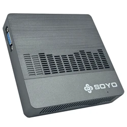 SOYO M2 Air Mini PC, Intel N4000 2 Core Max 2.6GHz, 6GB RAM 128GB SSD, HDMI+VGA Dual Screen Display, WiFi 5 Bluetooth 4.2, 3*USB3.2, 1*TF Card Reader, 1*3.5mm Headphone Jack, 1*RJ45