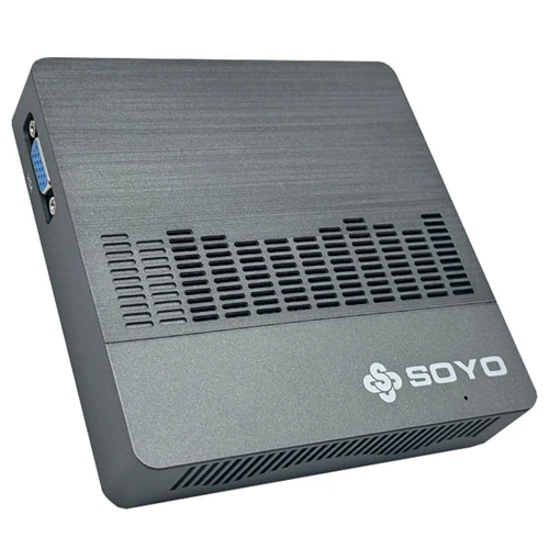 SOYO M2 Air Mini PC, Intel N4000 2 Core Max 2.6GHz, 6GB RAM 128GB SSD, HDMI+VGA Dual Screen Display, WiFi 5 Bluetooth 4.2, 3*USB3.2, 1*TF Card Reader, 1*3.5mm Headphone Jack, 1*RJ45