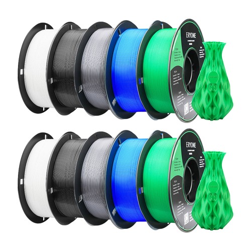 10kg ERYONE Filament PLA 2kg Vert/Bleu/Noir/Gris/Blanc