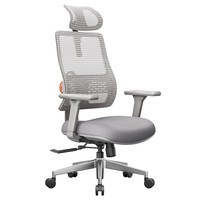Silla de oficina ergonómica NEWTRAL MAGICH003, respaldo autoajustable, soporte lumbar adaptable, reposacabezas ajustable, reposabrazos reclinable 3D, bloqueo en 3 posiciones, color gris