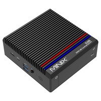 MINIX Z100-0dB Mini PC, Intel N100 4 Core Max 3.4GHz, 16GB RAM 512GB SSD, 2*HDMI 4K@60Hz Dual Screen Display, WiFi6 Bluetooth 5.2, 1*USB3.2 Type-C (Data Only), 2*USB3.2 Type-A, 2 x USB2.0, 1*RJ45, 2*External WiFi Antennas, 1*Audio Jack