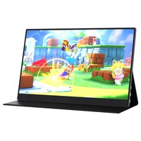 AOSIMAN 156FCT Portable Monitor, 15.6 inch 1920*1080 Touchscreen, 178° Viewing Angle, Built-in Speakers, 2*Type-C, 1*Mini HDMI, 1*Headset