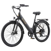 PURE UNICORN U2 Elektrofahrrad, 750W Motor, 48V 12,8Ah Akku, 27,5 Zoll Reifen, 45 km/h Höchstgeschwindigkeit, 60 km Reichweite, mechanische Scheibenbremsen, Vorderradfederung, Shimano 7-Gang-Schaltung – Schwarz