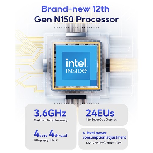 AOOSTAR N1 Pro Mini PC Intel N150 12 Go + 1 To Prise UE