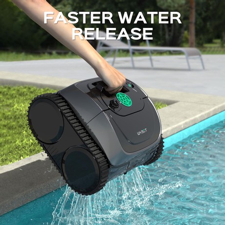 WYBOT C1 Kabelloser Poolroboter, 150Min. Laufzeit, Wandklettern, intelligente Routenplanung, APP-Steuerung, für Pools bis 150 m², Graugrün