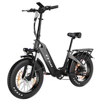 TTGO F6 Electric Bike, 250W Motor, 36V 25Ah Battery, 20*4 inch Tires, 25km/h Max Speed, 130km Max Range, Hydraulic Disc Brake, Front Shock Absorber, Torque Sensor, Shimano 7-speed, LCD Display - Grey
