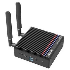 MINIX Z300-0dB Lüfterloser Mini-PC, Intel N300 8 Core Max 3,60 GHz, 16 GB RAM 512 GB SSD, 2 * HDMI 4K-Zweifachdisplay, WiFi 6 Bluetooth 5.2, 1 * USB-C (nur Daten), 2 * USB 3.2, 1 * RJ45, 1 * Audiobuchse, 2 * externe Wi-Fi-Antennen