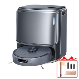 Robot hút bụi Narwal Freo Z10 Ultra có chức năng lau nhà và cây lau nhà nâng, lực hút 18,000Pa, AI Vision, phần mở rộng cây lau nhà EdgeReach, chổi chống rối, giặt bằng nước nóng 45-75°C, đế cắm đa năng, màu xám