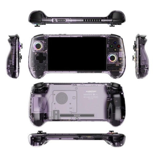 ANBERNIC RG557 クリアパープル ANBERNIC RG557 Game Console 256GB TF Card Transparent Purple