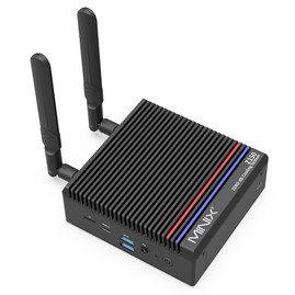 MINIX Z150-0dB Lüfterloser Mini-PC, Intel N150 4 Kerne, max. 3,6 GHz, 8 GB RAM, 256 GB SSD, 2 x HDMI, zweifache Bildschirmanzeige mit 4K@60Hz, WiFi 6, Bluetooth 5.2, 1xUSB-C, 2xUSB 3.2, 2xUSB 2.0, 1xRJ45, 1xAudiobuchse, 2 externe WiFi-Antennen