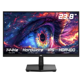 TITAN ARMY P2418C Büromonitor, 23,8 Zoll 1920 x 1080 CSOT IPS-Bildschirm, 144 Hz Bildwiederholfrequenz, 1500:1 Kontrastverhältnis, 178° Betrachtungswinkel, HDR400, 6 Szenariomodi, Blaulichtfilter, flimmerfrei, unterstützt VESA-Halterung
