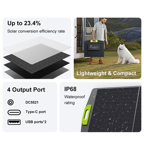 FOSSiBOT SP200 200W Foldable Solar Panel
