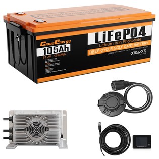 Coupon Geekbuying Cloudenergy GFA48-105A 48V 105Ah LiFePO4 Battery, Built-in 250A BMS, with 20A Charger, 6000+ Cycles Lithium Golf Cart Battery