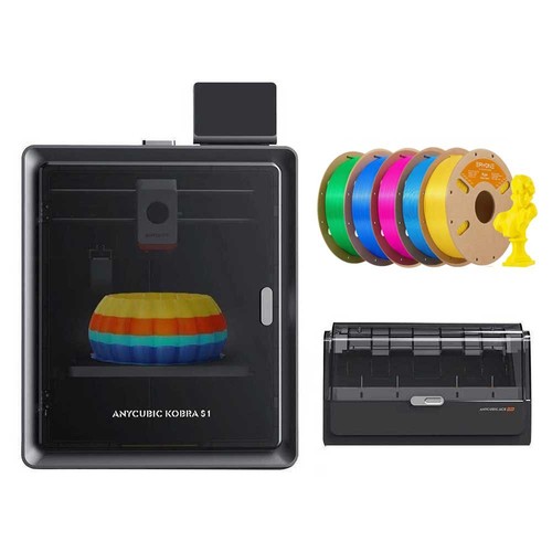 しろくま　Anycubic KOBRA S1 COMBO 3Dプリンター Anycubic Kobra S1 Combo 多色造形3Dプリンター 高速600mm/s コアXY