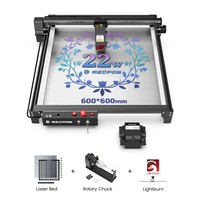 Mecpow X5 22W lézer gravírozó forgatótokmány lézertálca LightBurn