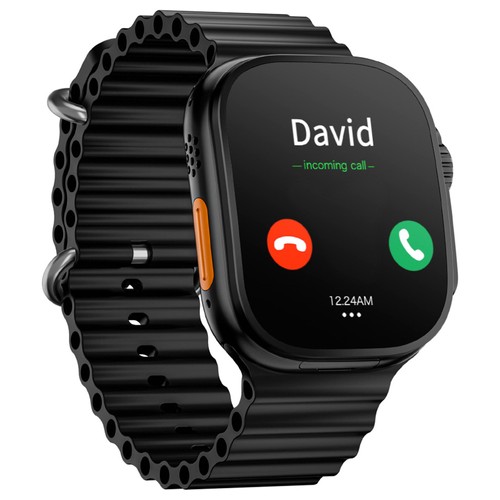 LOKMAT XH12C Smartwatch, 2,06 Zoll AMOLED-Bildschirm, 4G/5G-Anrufe, Gesundheitsüberwachung – Schwarzes Zifferblatt