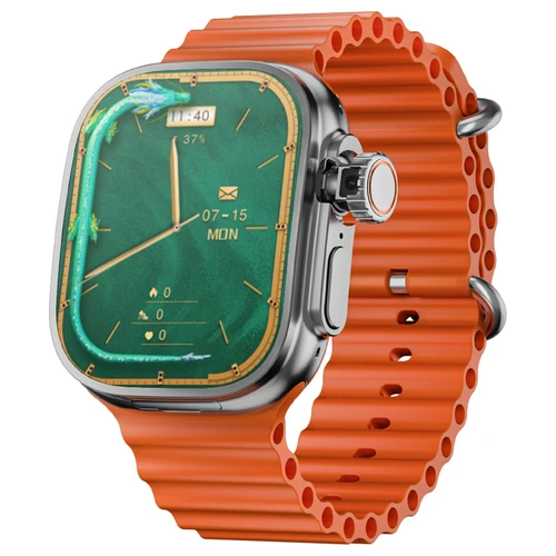 LOKMAT XH12C Smartwatch, 2.06 inch AMOLED Screen, 4G/5G Calling, Health Monitoring - Silver Dial
