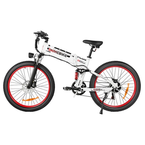 SAMEBIKE LO26-Plus Elektrofahrrad 1000W 48V 15Ah Weiß